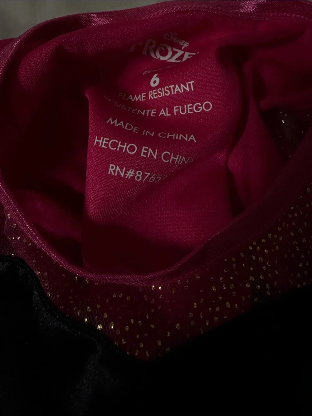 Disney Girls Frozen Magenta and Blue Sparkle Anna Nightgown Dress Size 6 - Picture 2 of 4